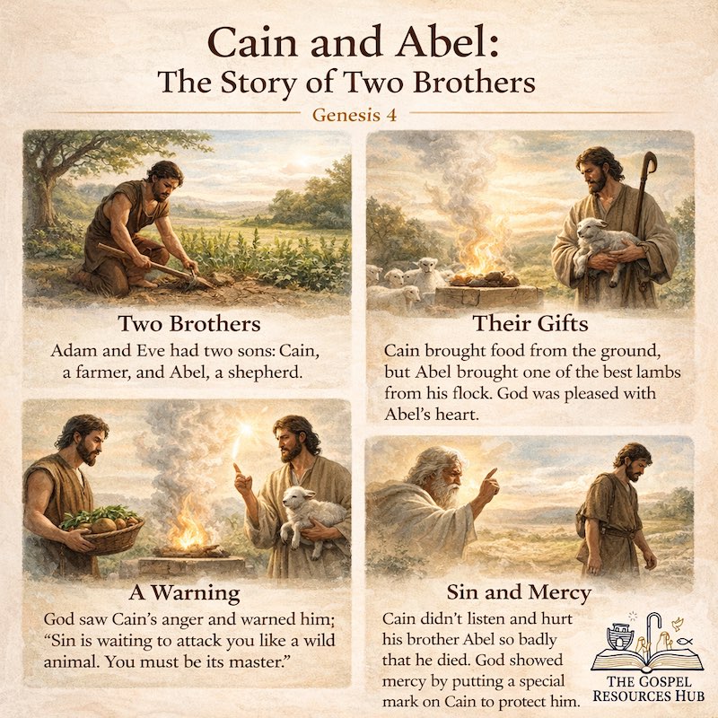 Free Genesis 4 Sunday School Lesson | Cain and Abel (Printable)